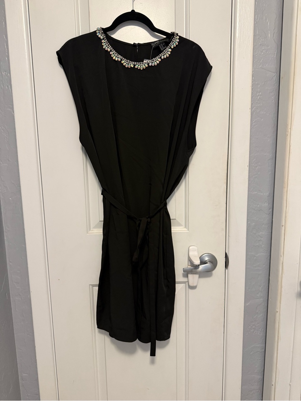 Forever 21 Black Mini Dress with Jeweled Collar